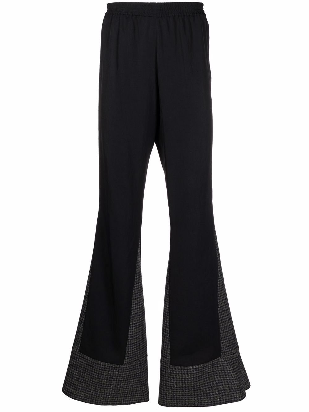 multi-panel flared trousers - 1