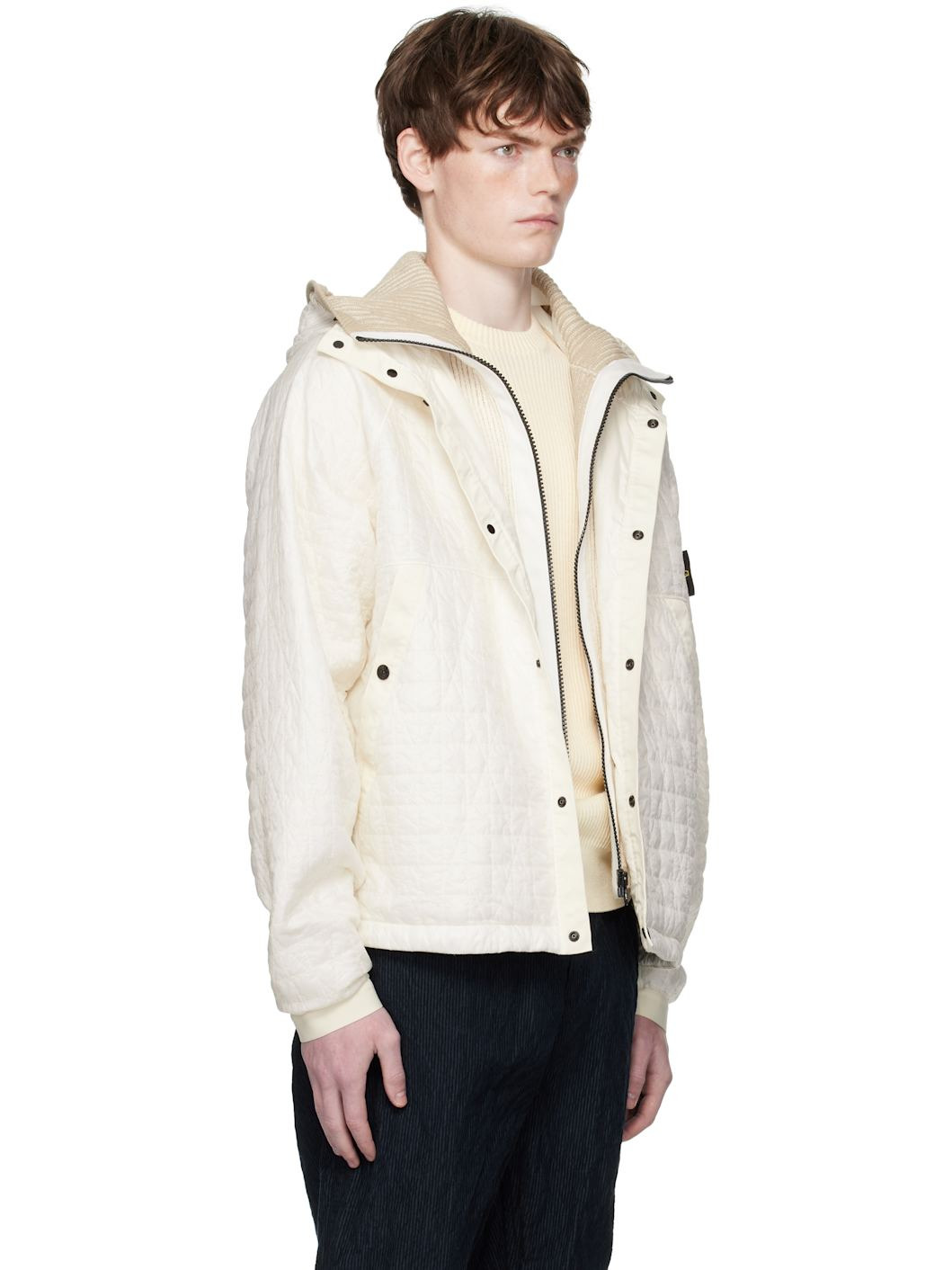 Off-White 4100023 Crinkled Reps NY Quilted-TC Jacket - 2