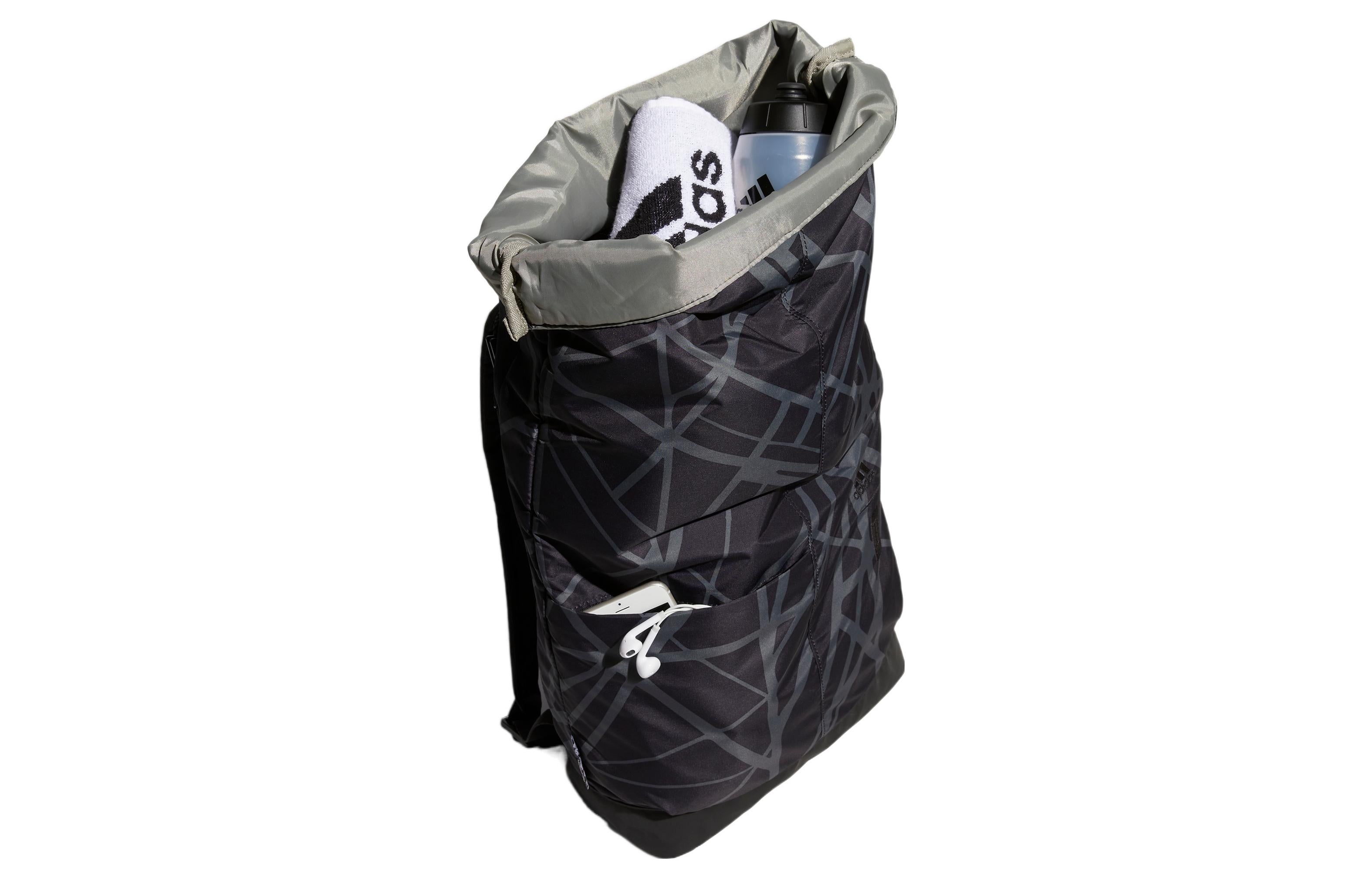 adidas Wuji Printed Backpack 'Black Grey' IA5296 - 4