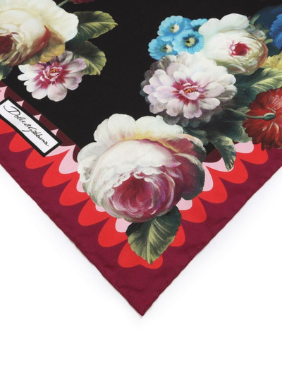 Dolce & Gabbana floral-print silk scarf outlook
