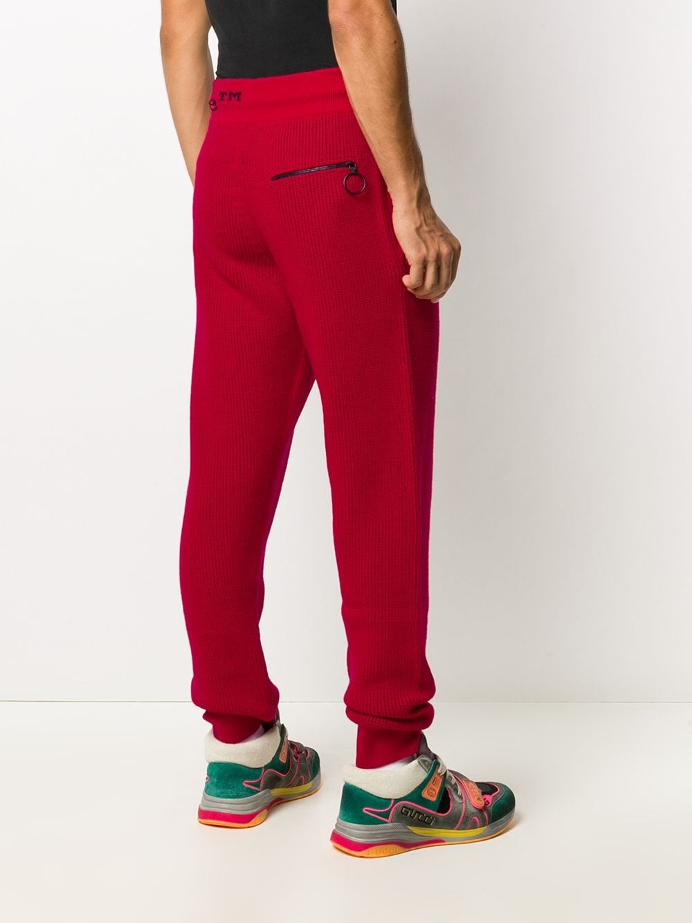 slouchy knitted track pants - 4