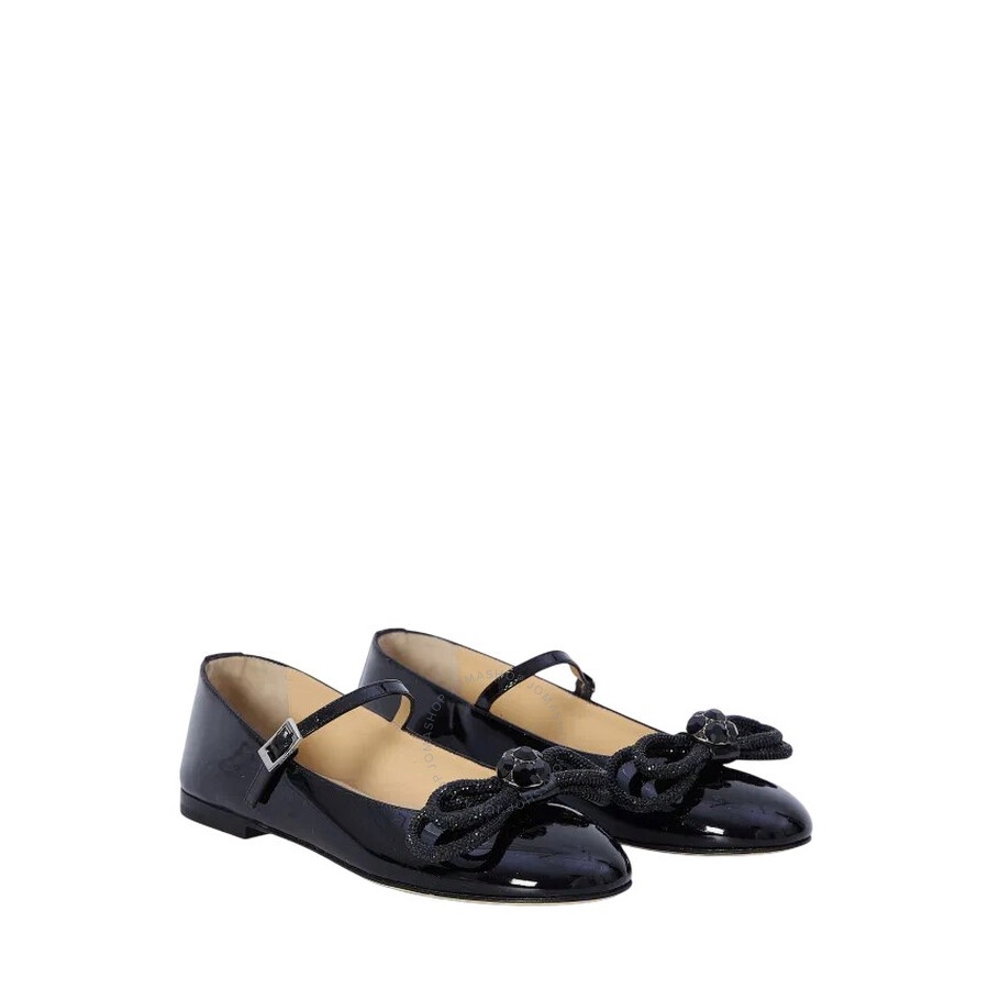 Mach & Mach Patent Bow-Detail Mary Jane Flats - 2
