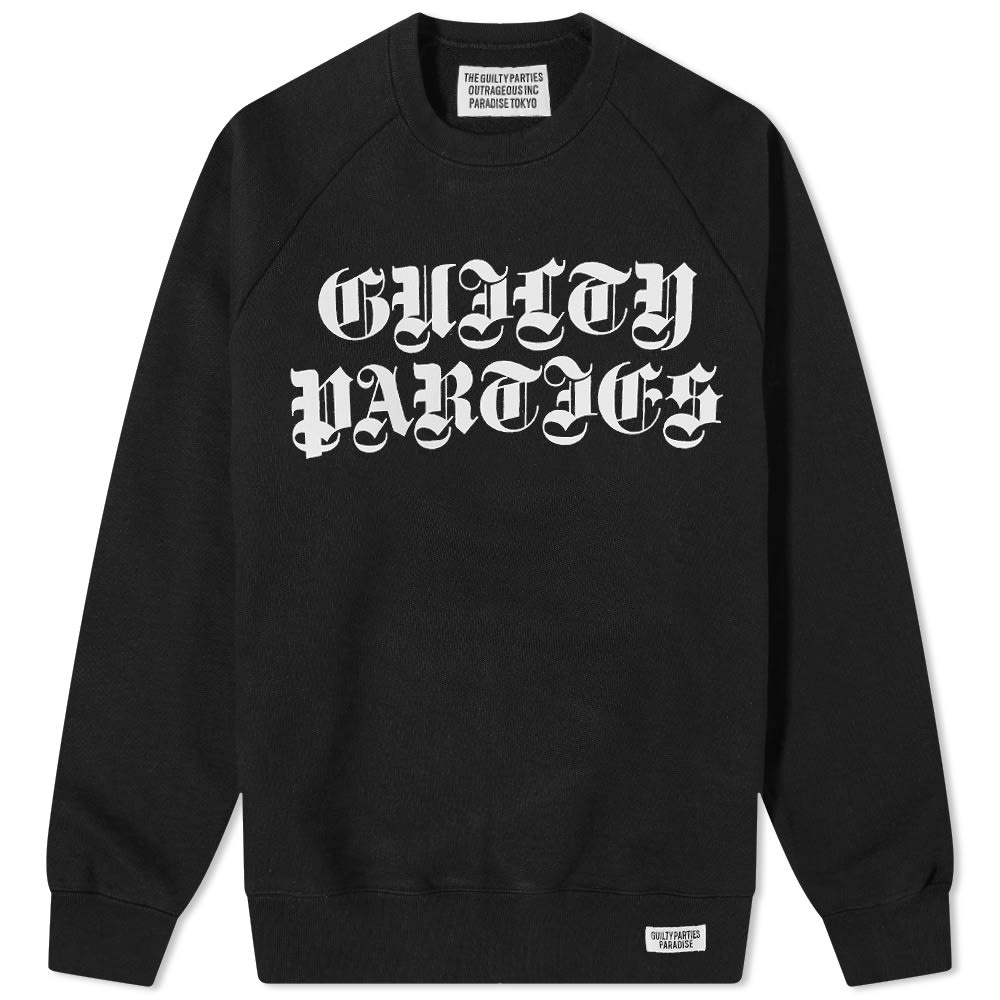 Wacko Maria Washed Heavy Weight Crew Sweat Shirt - 1