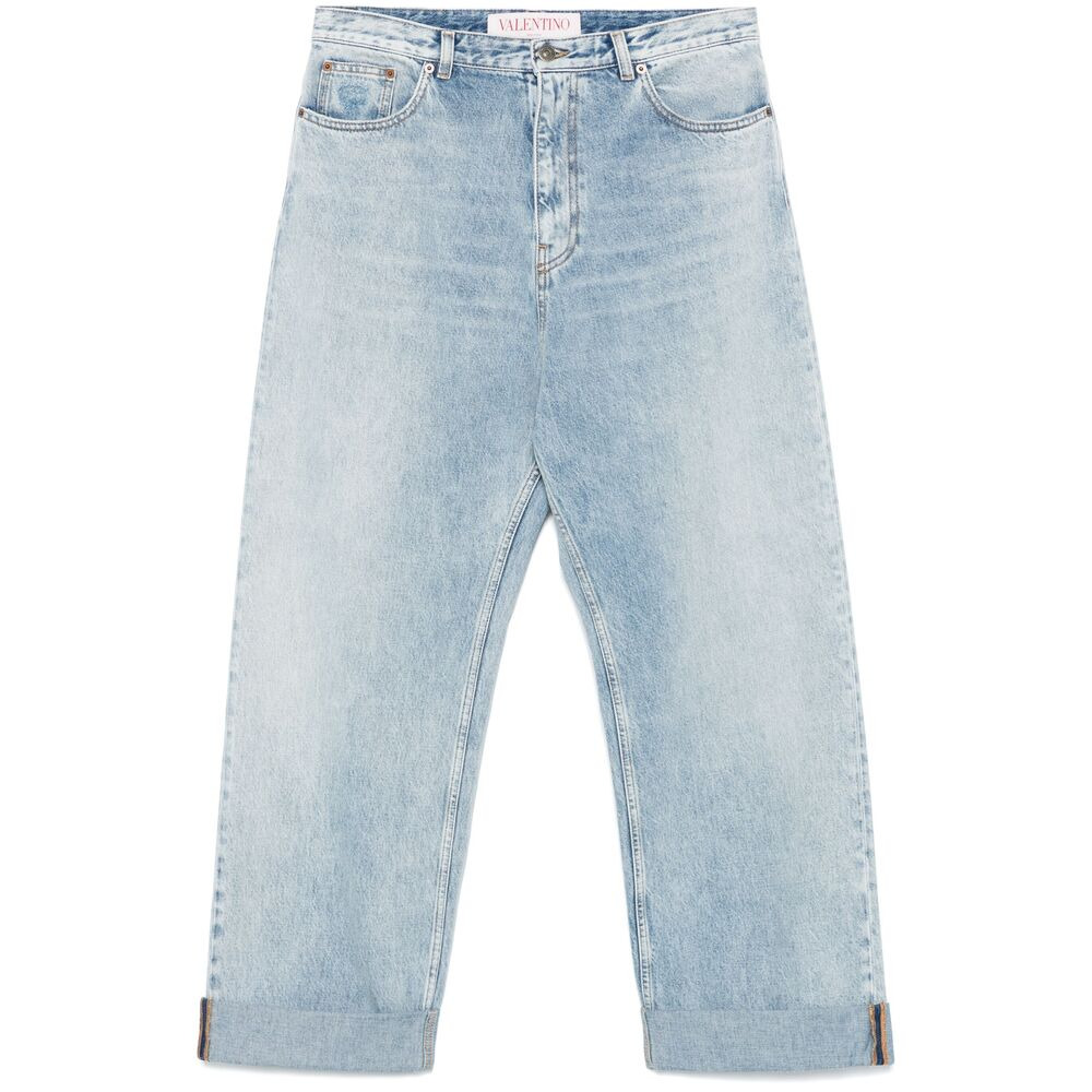 Valentino Blue Denim - Wide-Leg Jeans Men - 1