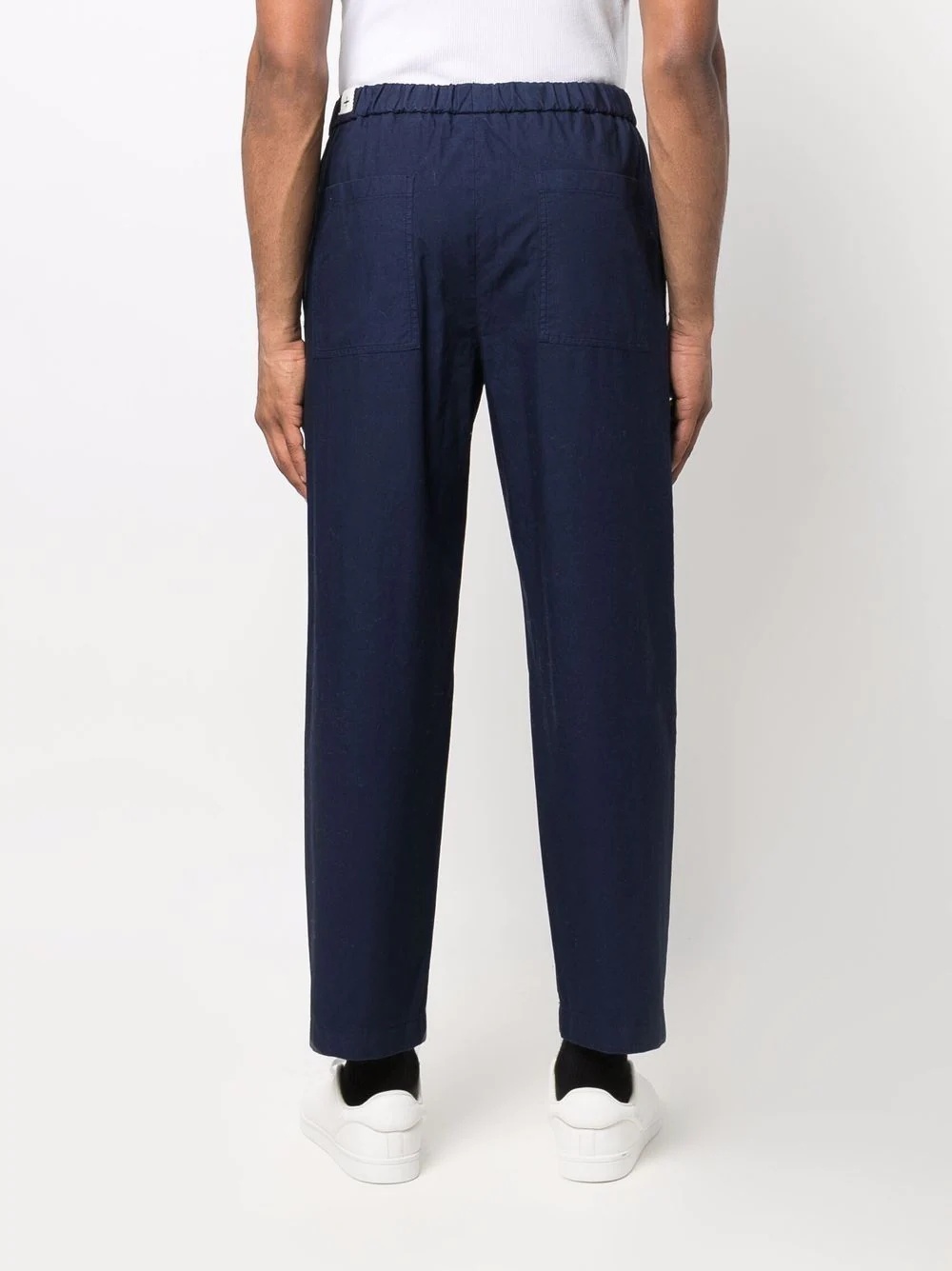 straight-leg elasticated-waist trousers - 4