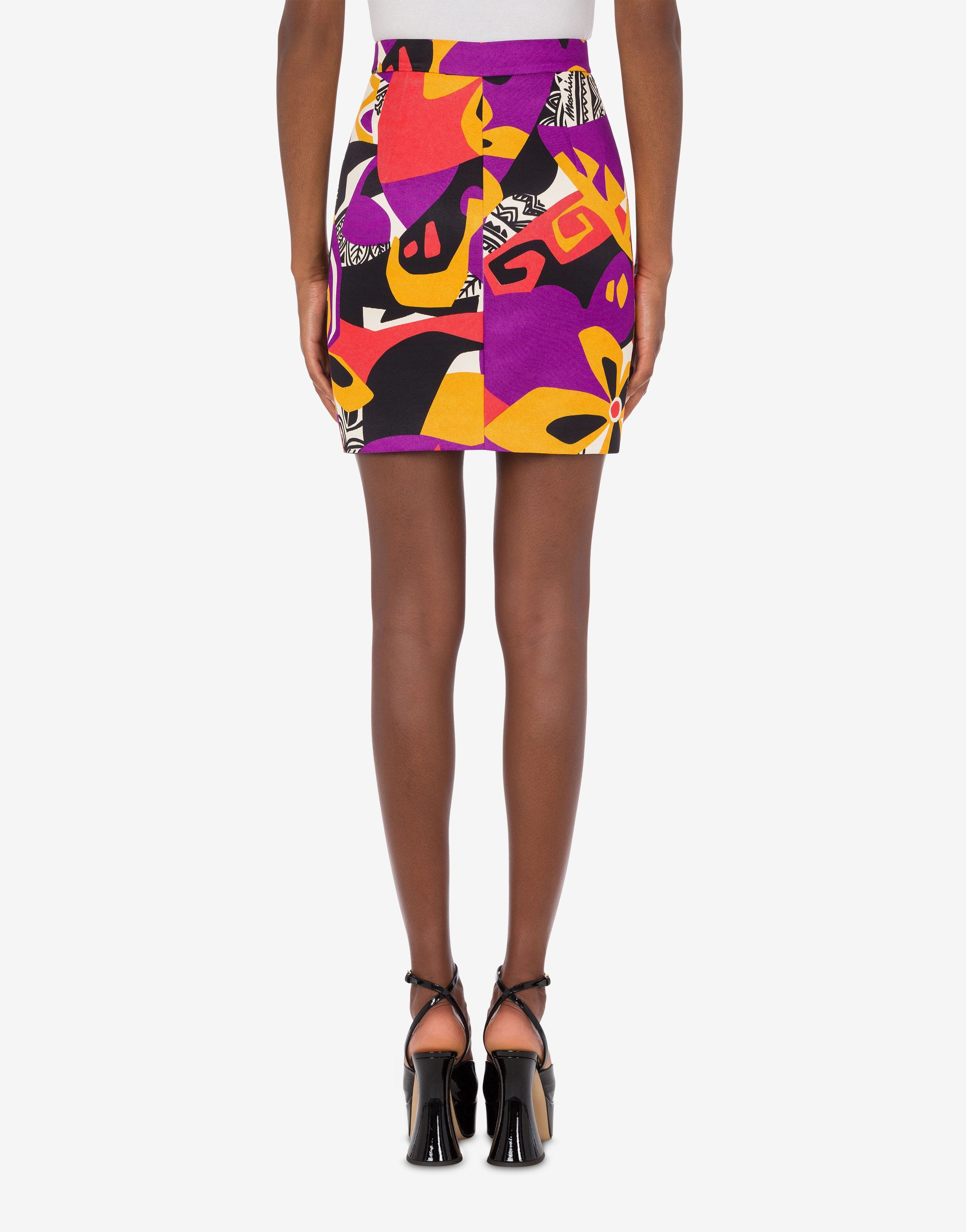 GEOMETRIC PRINT OTTOMAN MINISKIRT - 3