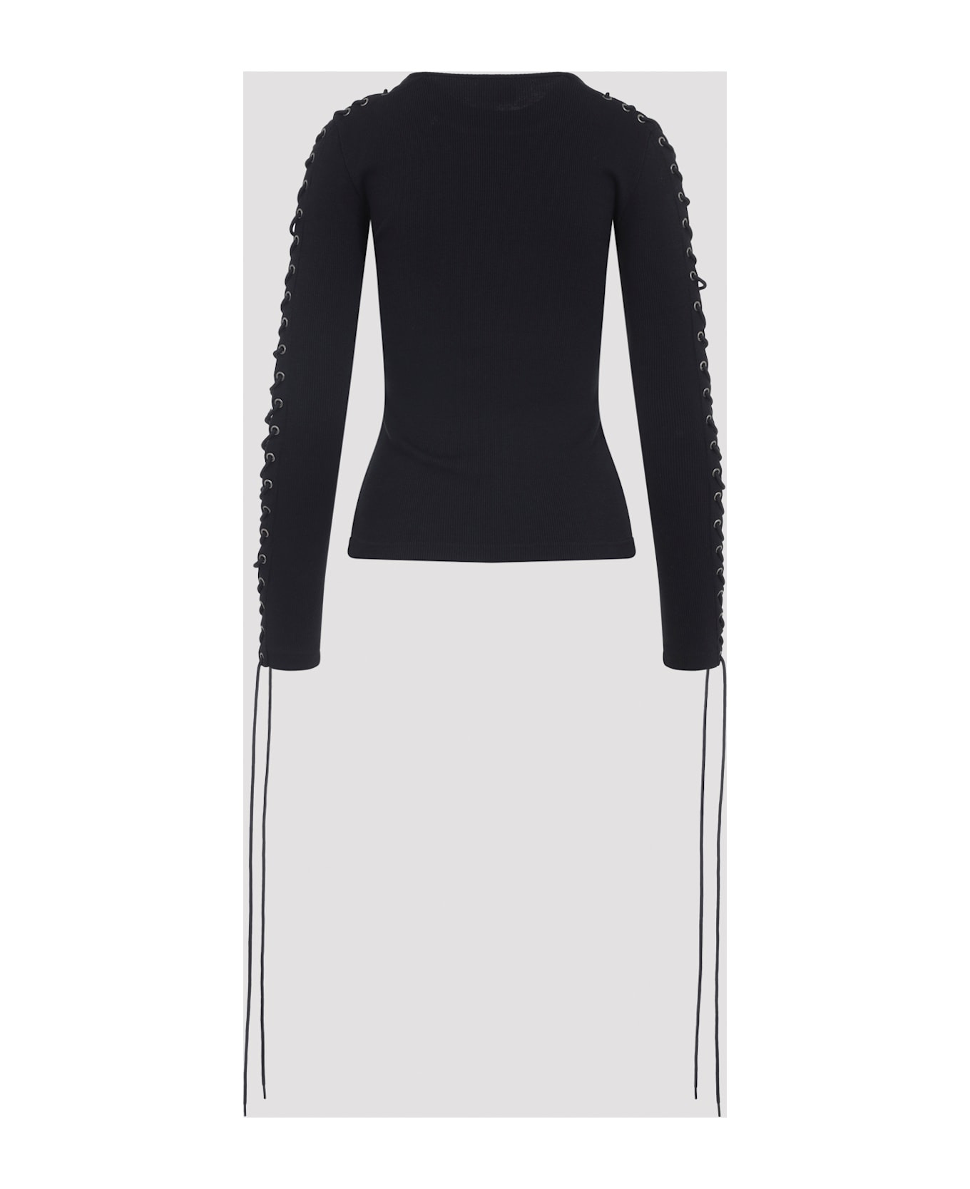 Lace-up L/s T-shirt - 4