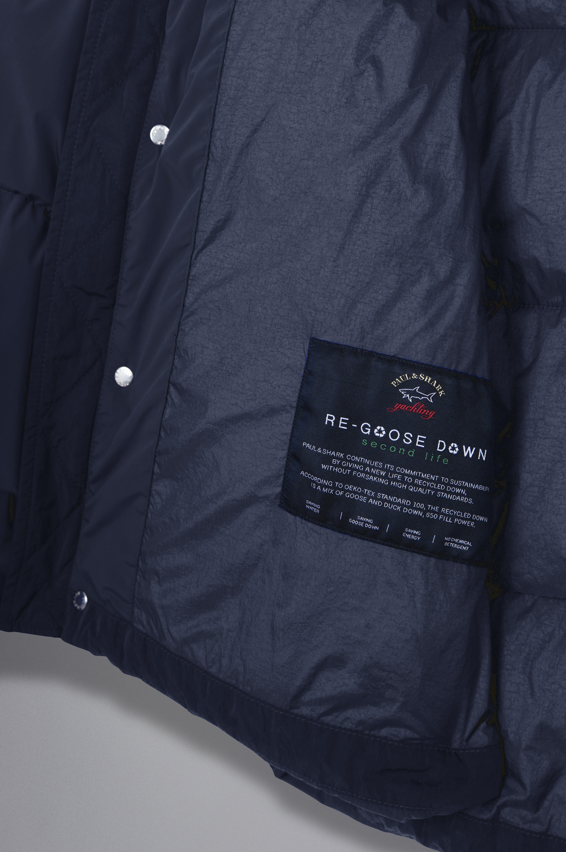 GARMENT DYED ECONYL® NYLON DOWN JACKET - 5
