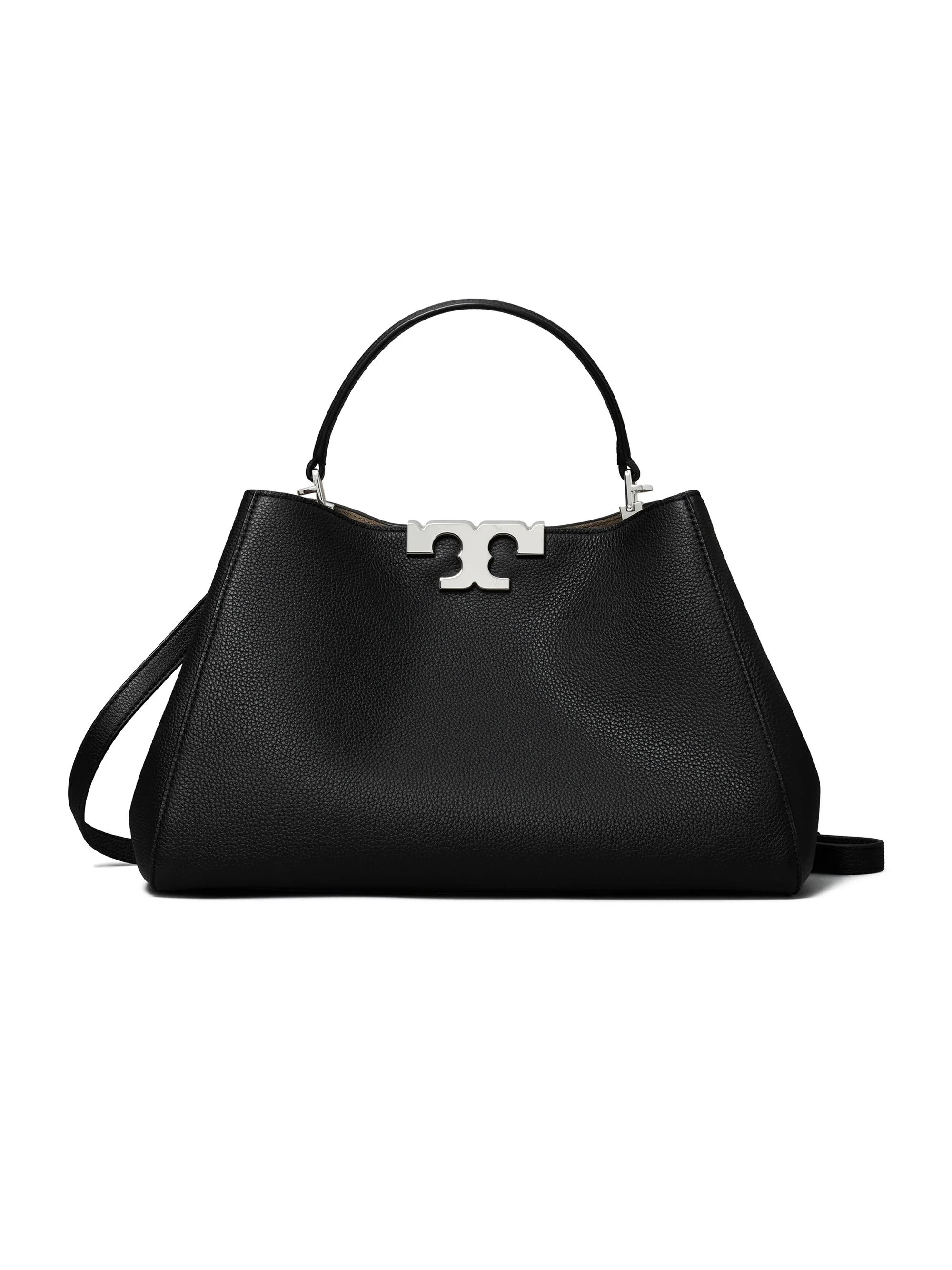 Women's Eleanor Pebbled Leather Satchel - Black - 1