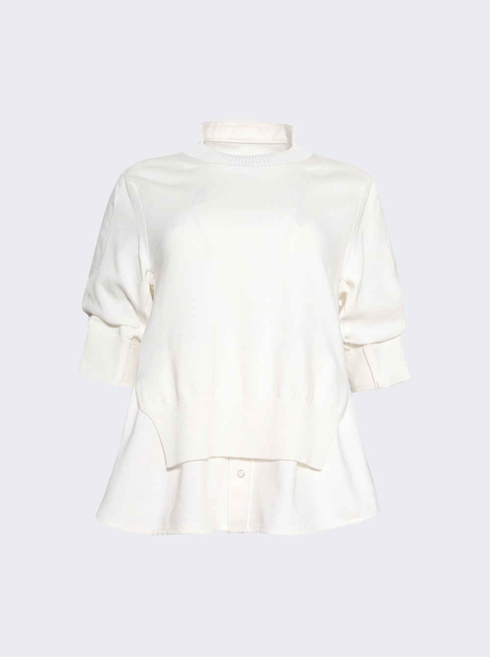 Denim X Knit Pullover Off White - 1