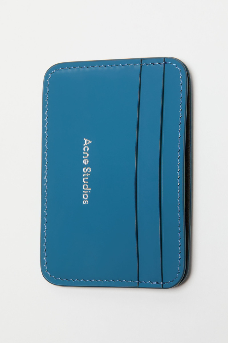Leather card holder - Denim blue 6