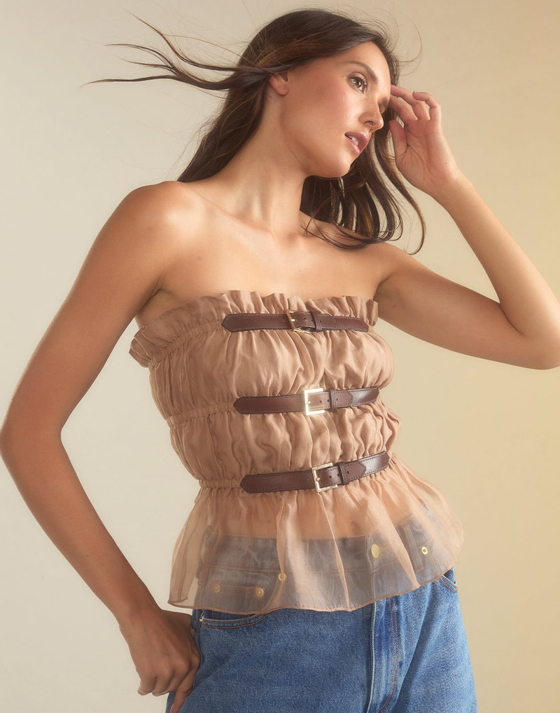 Buckle Up Silk Organza Top 1