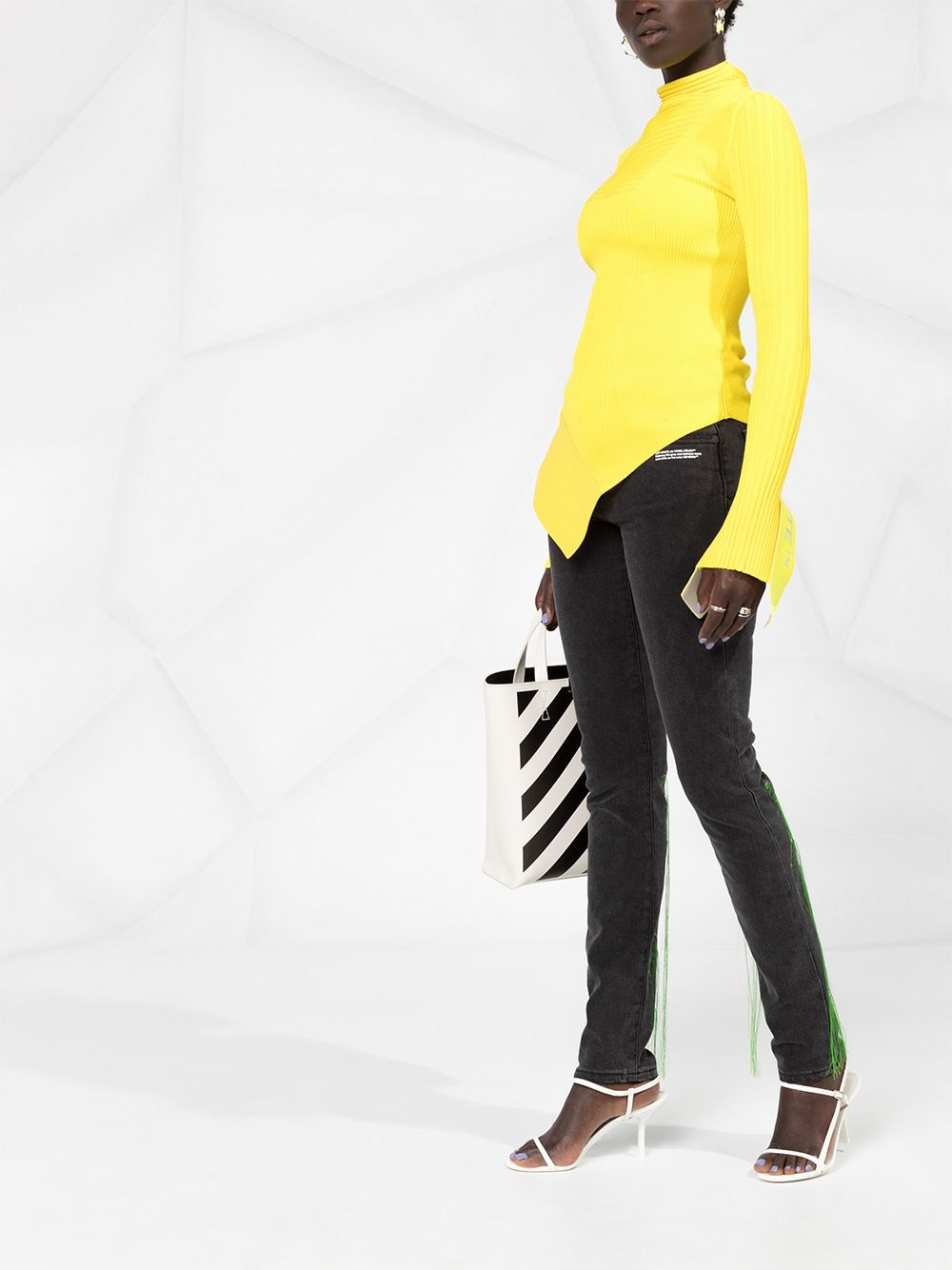 asymmetric knitted top - 6