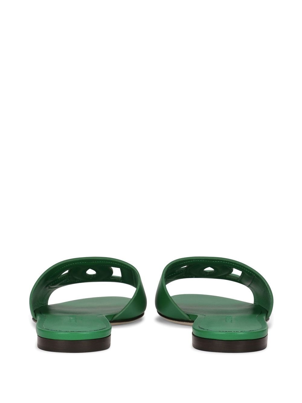 logo-embossed leather sandals - 3