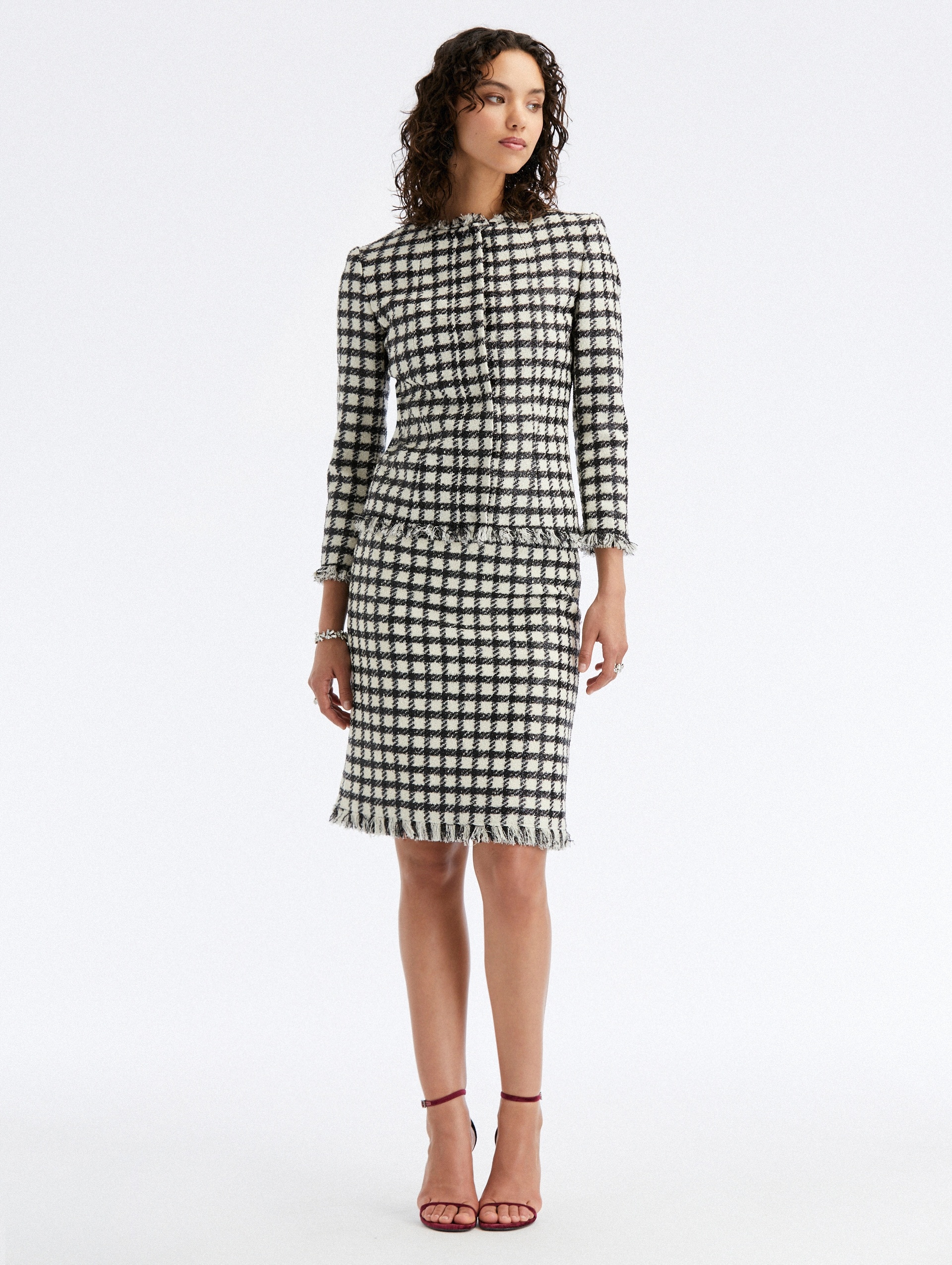 LUREX CHECK TWEED JACKET - 2