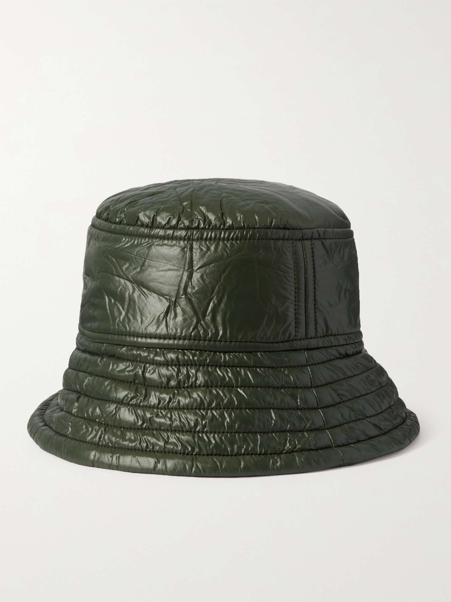 Padded Nylon Bucket Hat - 1