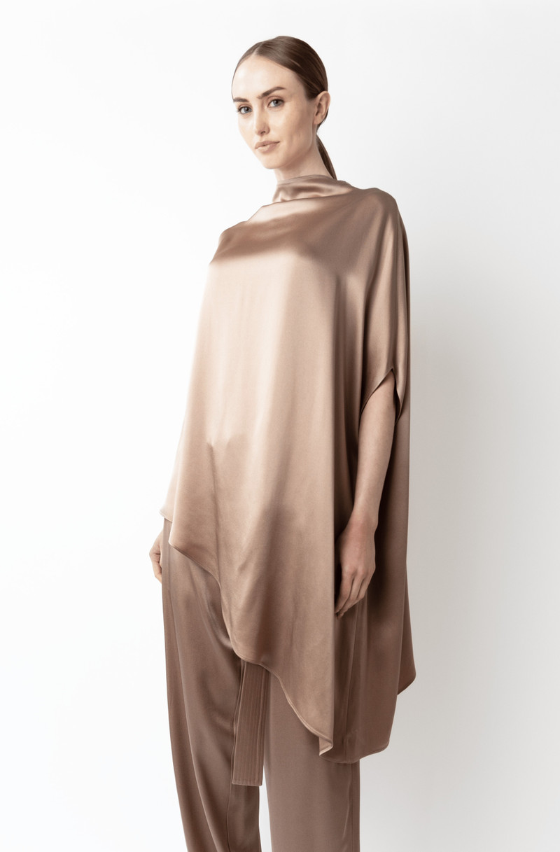 Satin Asymmetric Cape Top 4