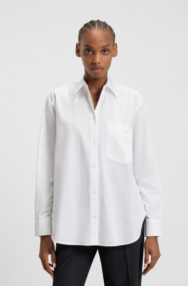 OVERSIZE-FIT BLOUSE WITH LOGO EMBROIDERY 2