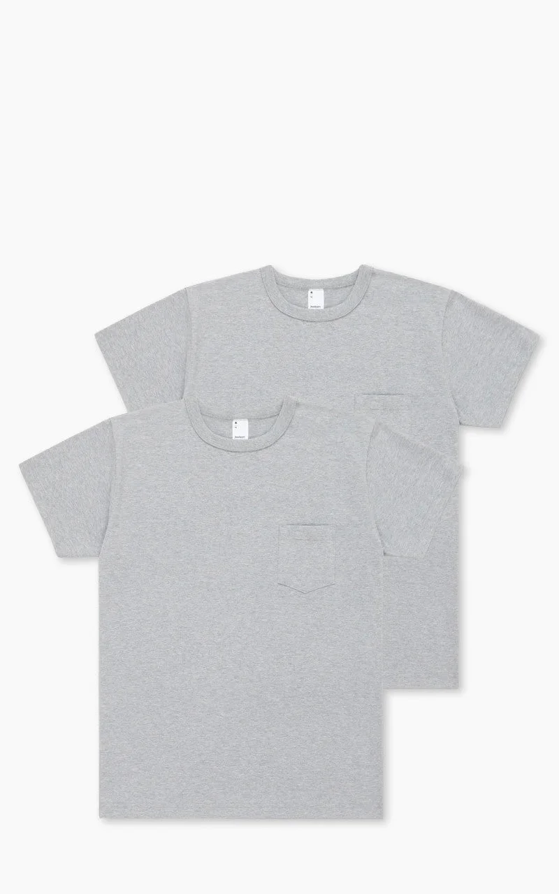 3SIXTEEN HEAVYWEIGHT POCKET T-SHIRT 2 PACK HEATHER GREY - 1