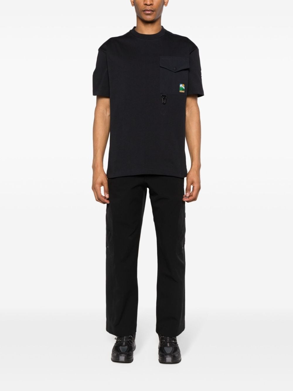 MONCLER GRENOBLE ユーティリティポケット付 Tシャツ 関税送料込 MONCLER(モンクレール) / GRENOBLE/Tシャツ/M/コットン/BLK