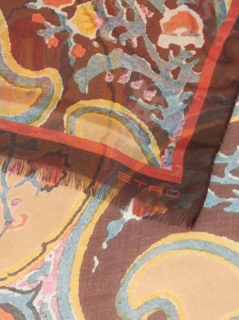 Etro paisley-print modal scarf outlook