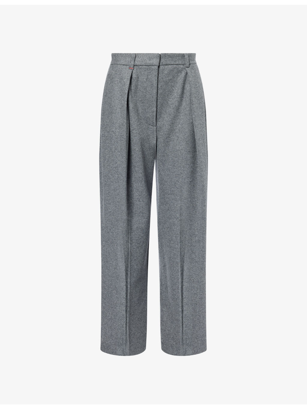 Pleated Wide-Leg Wool And Cashmere Trousers - 1