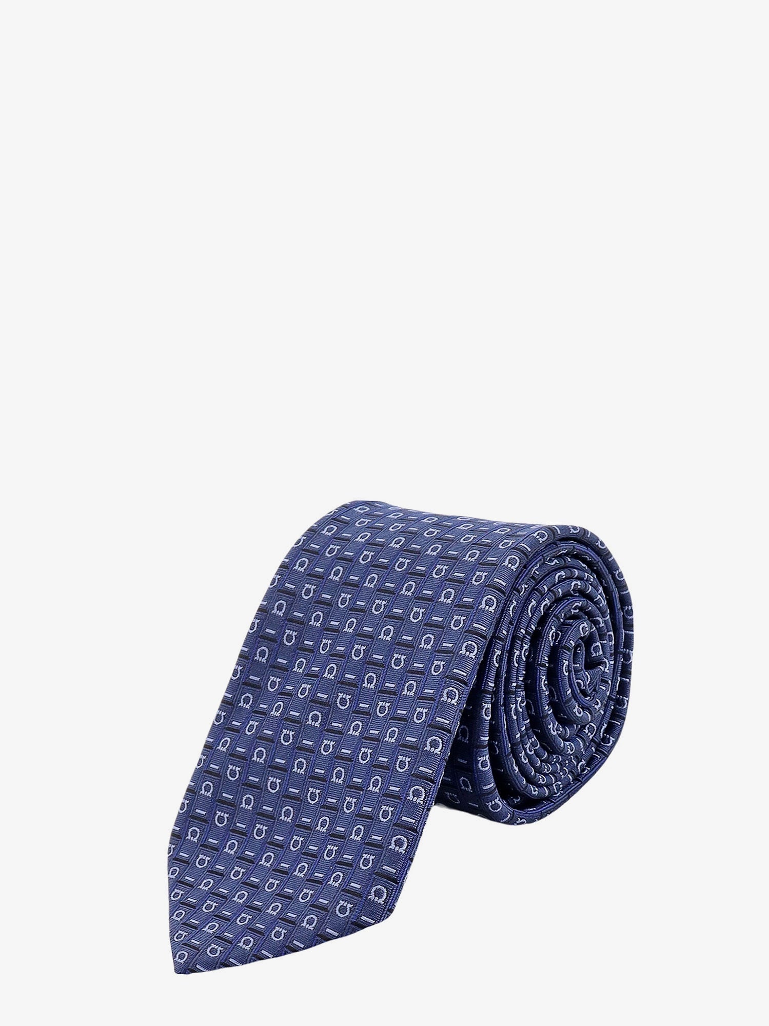 Ferragamo Man Tie Man Blue Bowties E Ties - 1