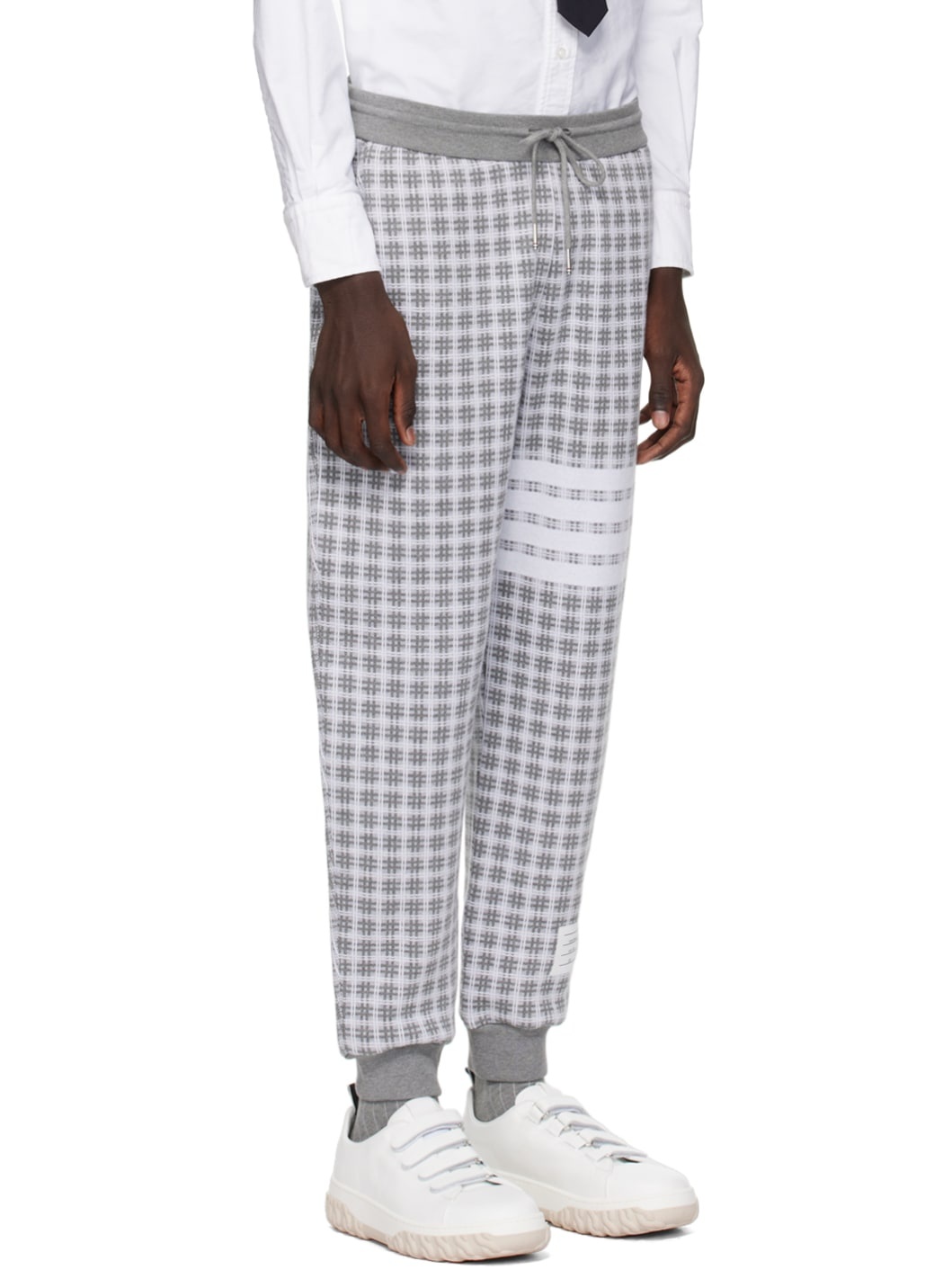 Gray Check Sweatpants - 2