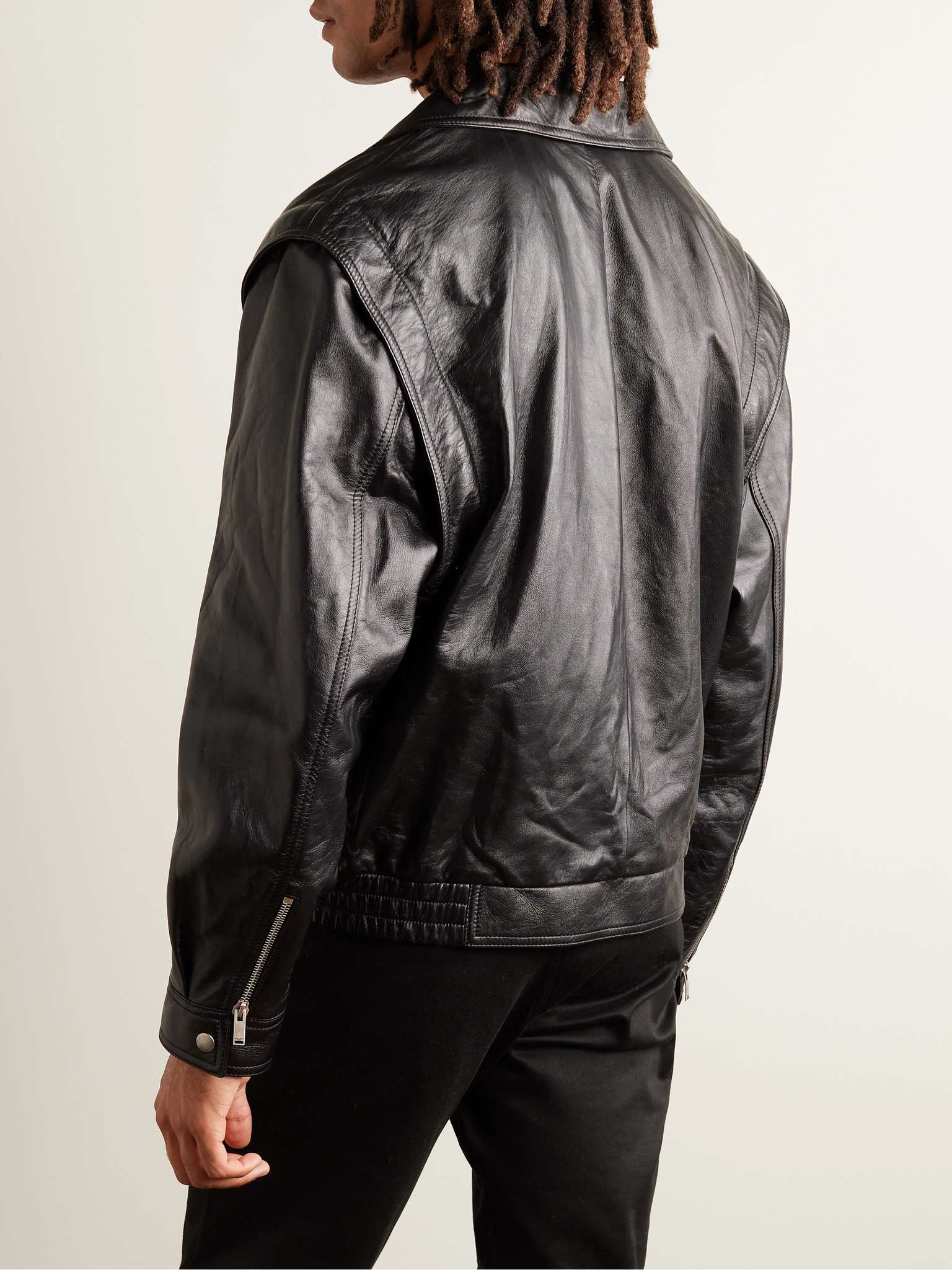 Leather Biker Jacket - 6
