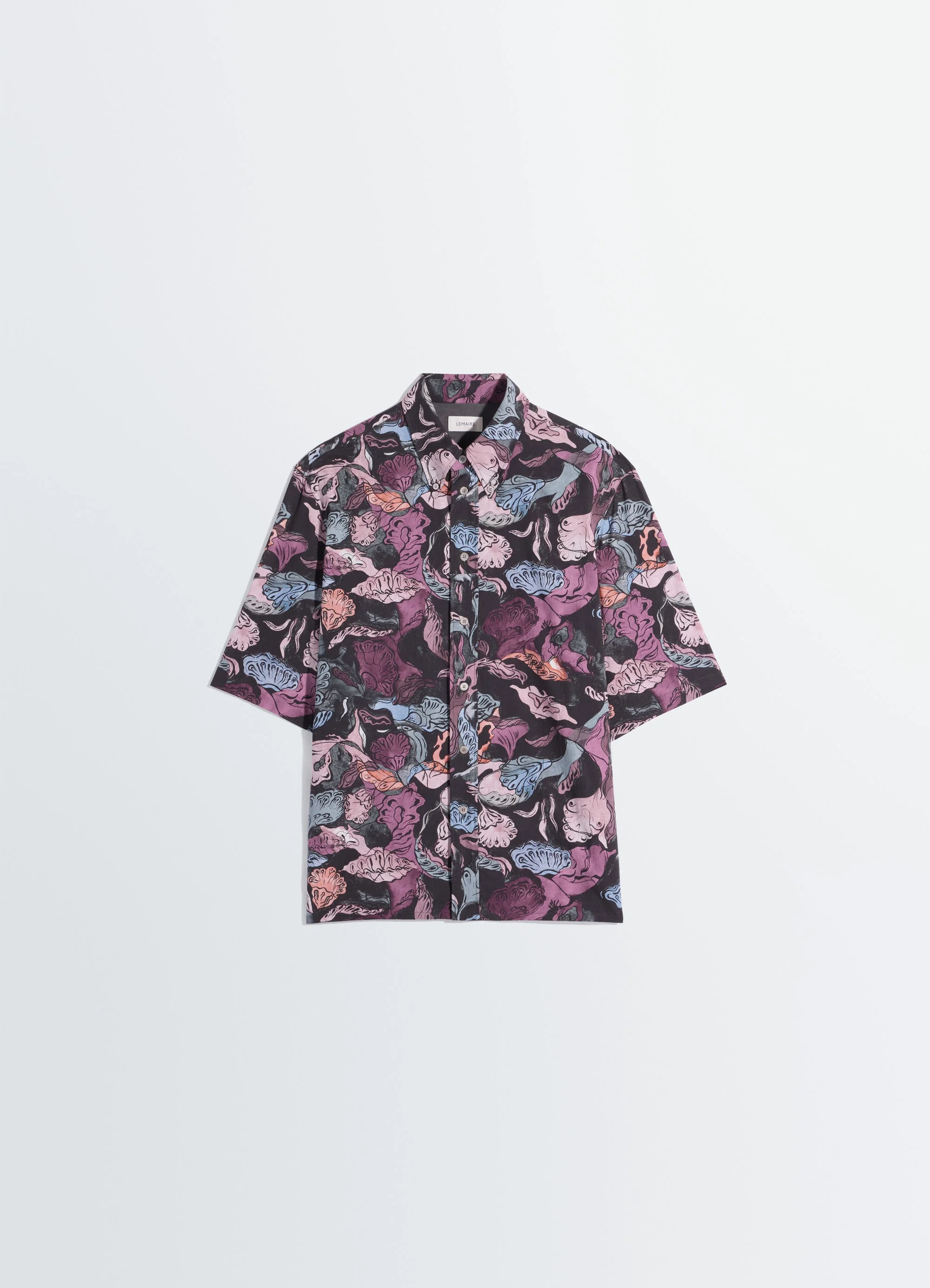 SHORT SLEEVE SHIRT IN FLORAL PRINTED COTTON - 1