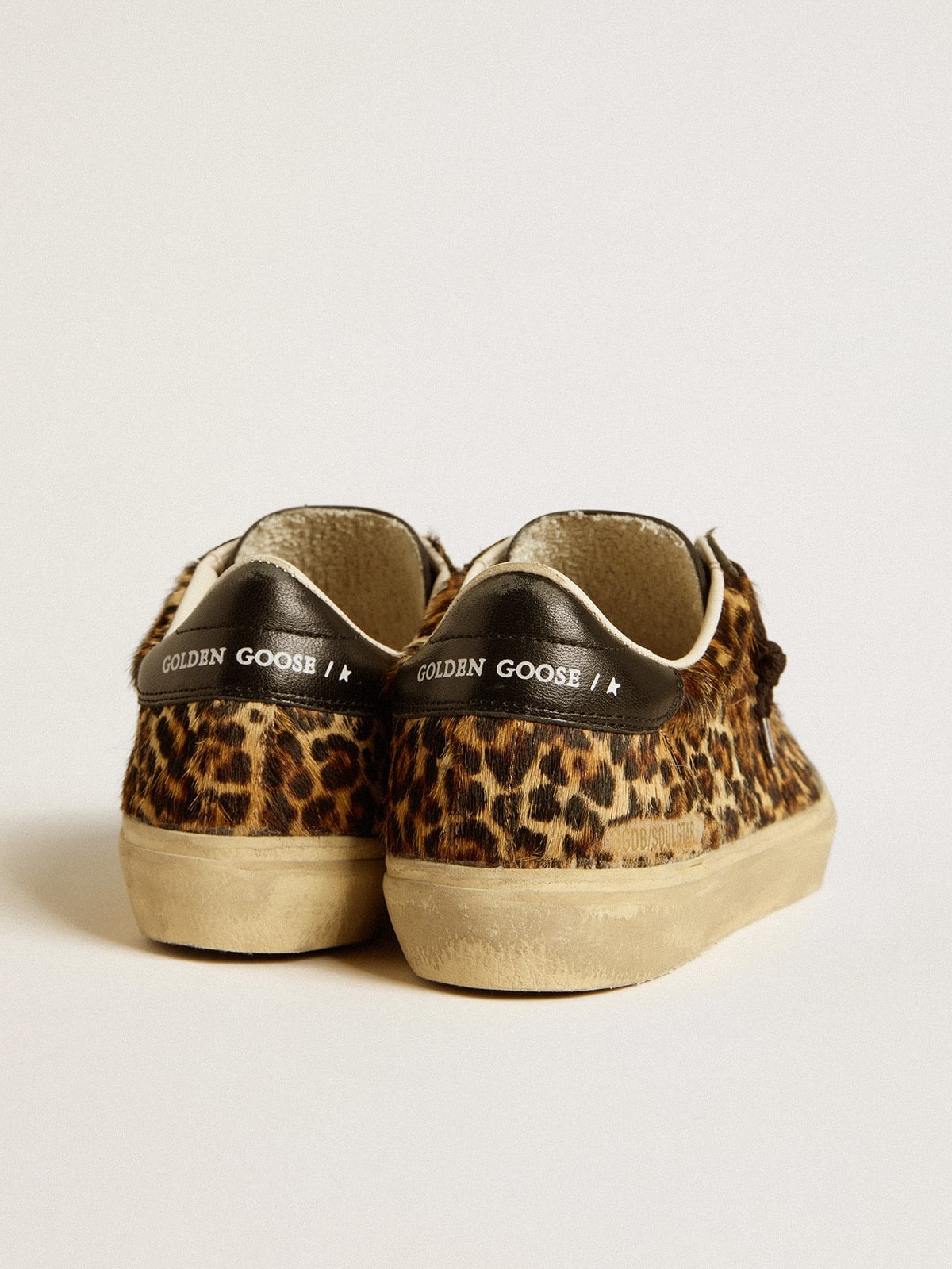 Soul Star in leopard-print pony skin with black nappa leather heel tab and inserts - 4