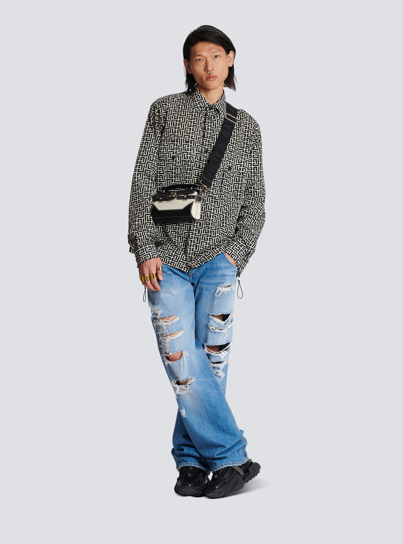 Balmain Monogrammed overshirt outlook