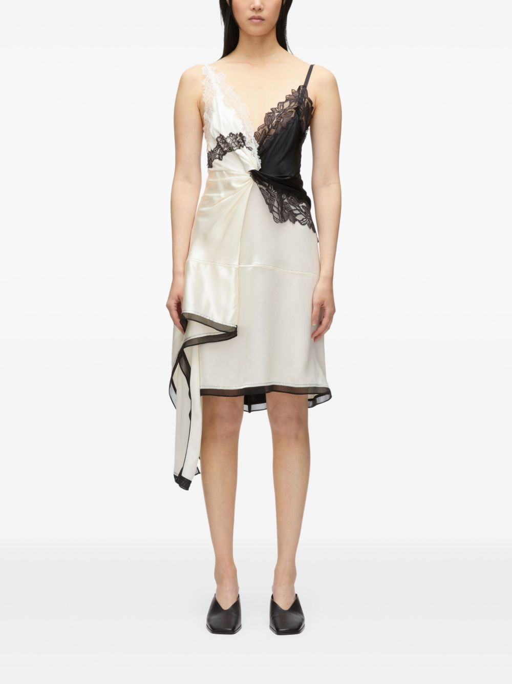 asymmetric slip dress - 2
