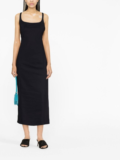 EMPORIO ARMANI layered cutout midi dress outlook