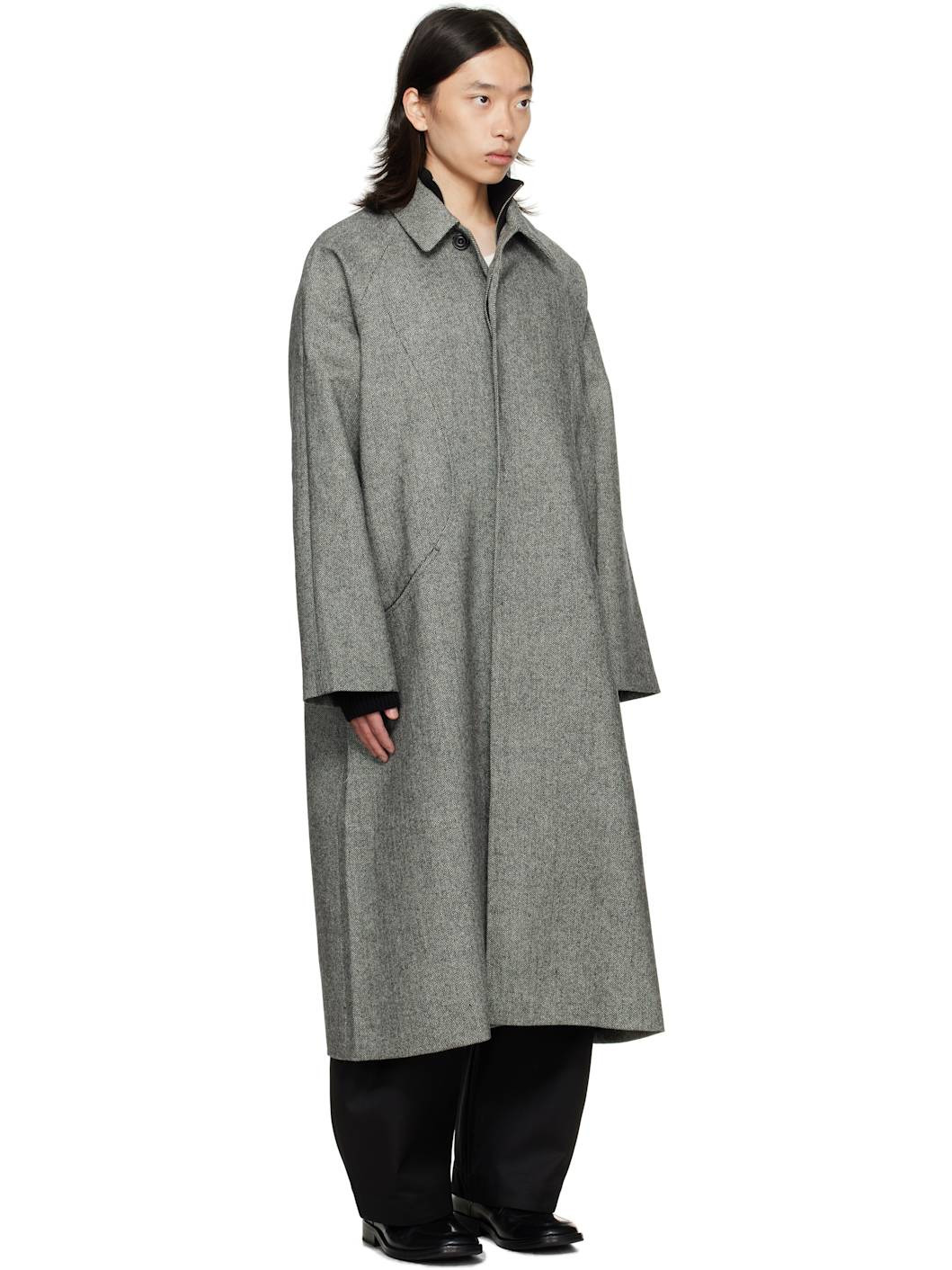Black & White Takeshi Coat - 2