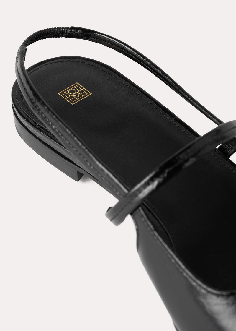 The Sharp Slingback Flat black 5