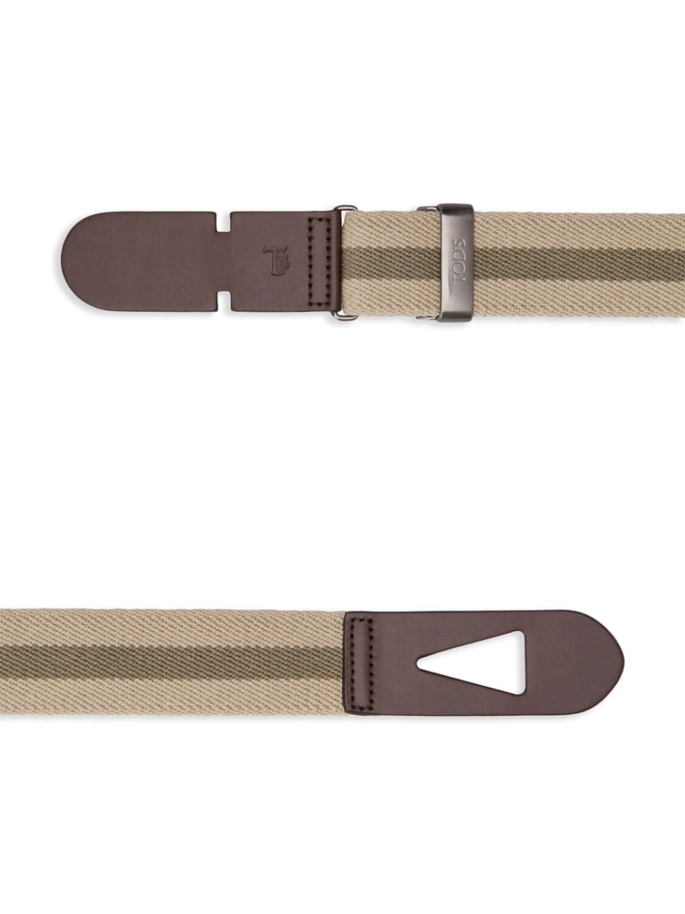 striped snap-buckle belt - 2