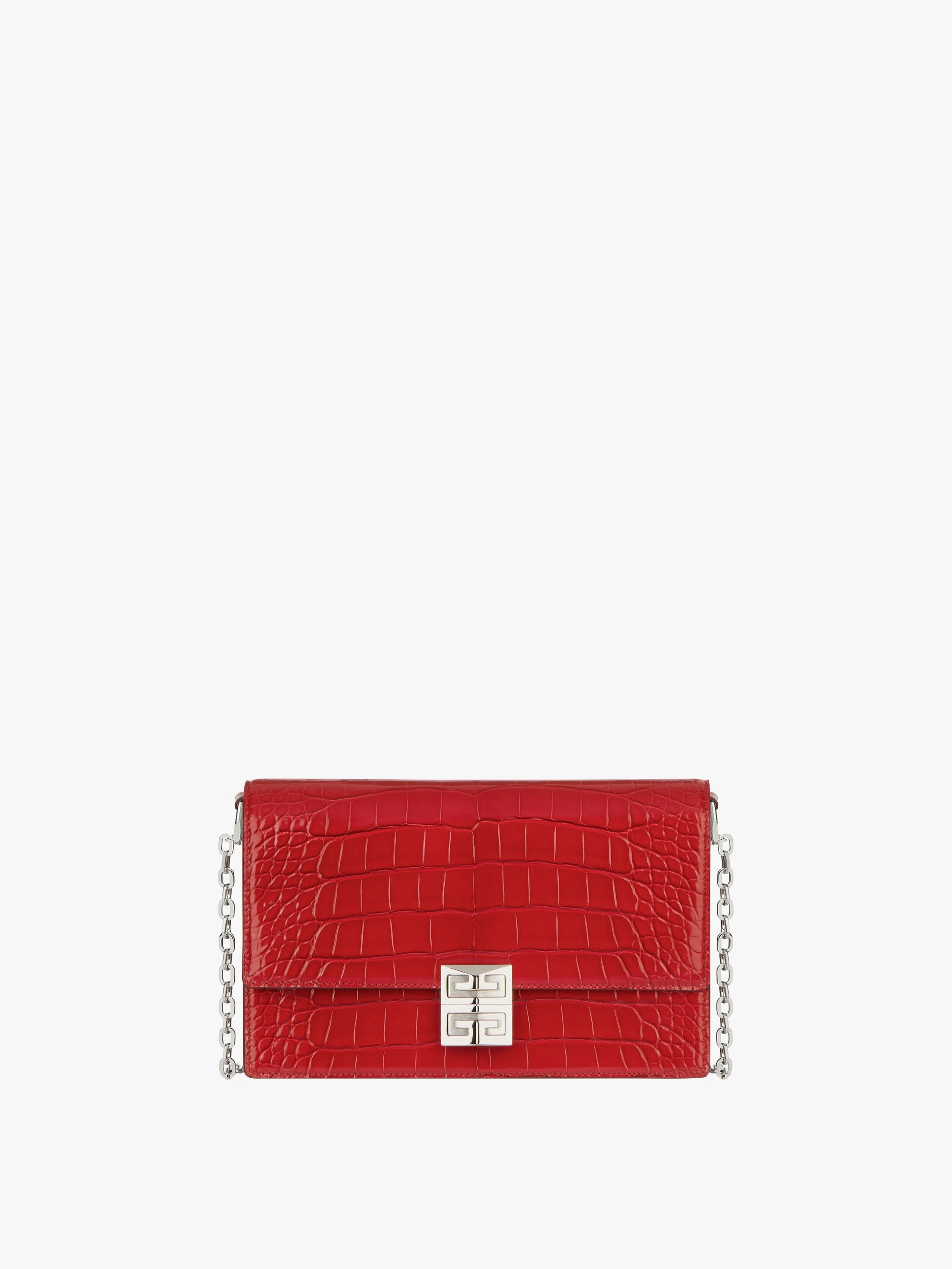 4G MEDIUM BAG IN ALLIGATOR WITH CHAIN - 1