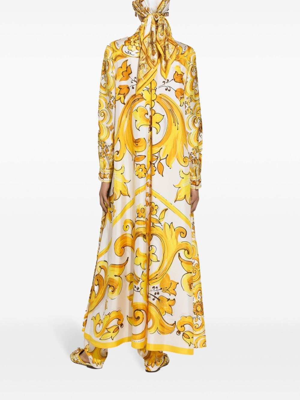 drawstring-waist silk track pants - 4