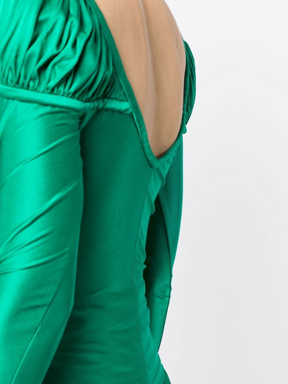 flounce-sleeved draped top - 5