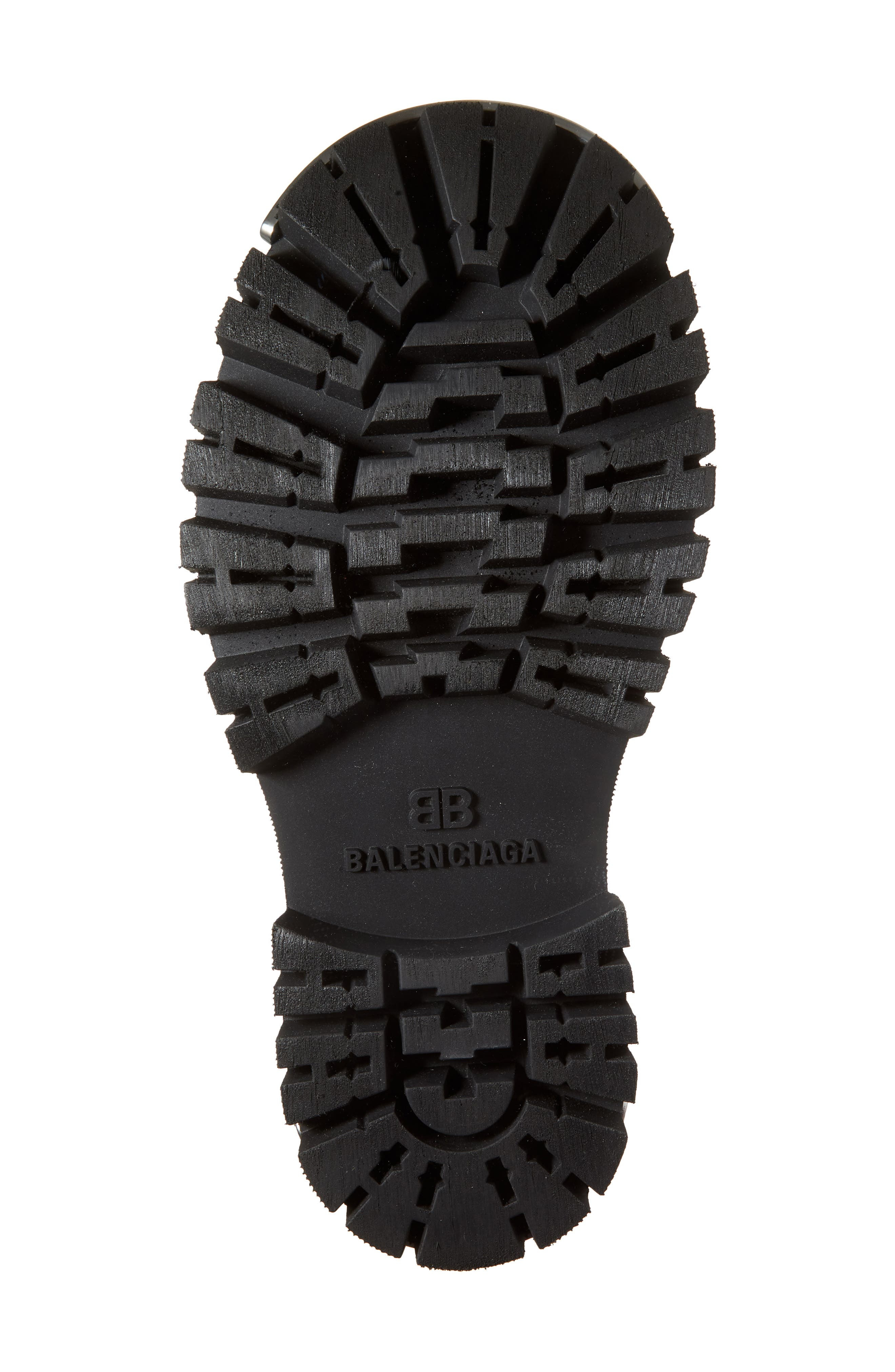 Balenciaga Tractor Lug Sole Loafer in Black/Silver at Nordstrom - 6