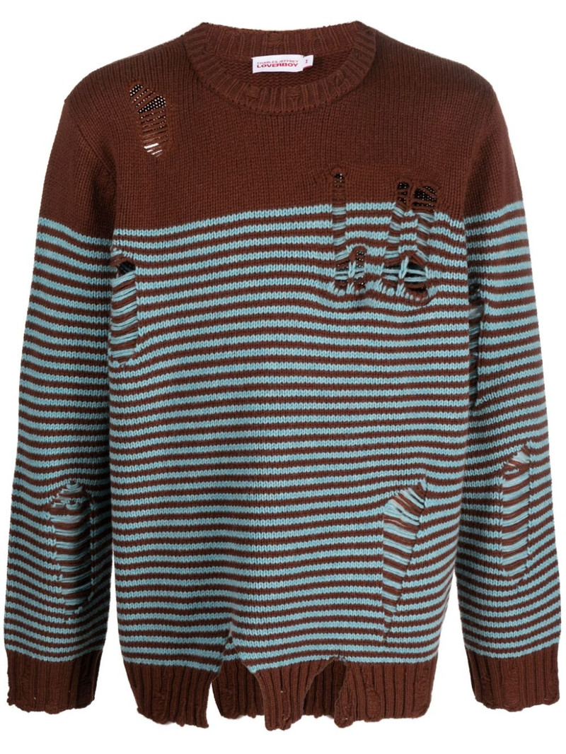 distressed striped jumper 1