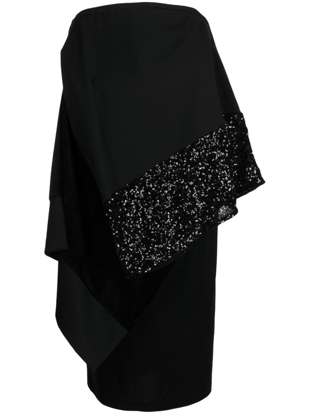 sequin-embellished layered dress - 1