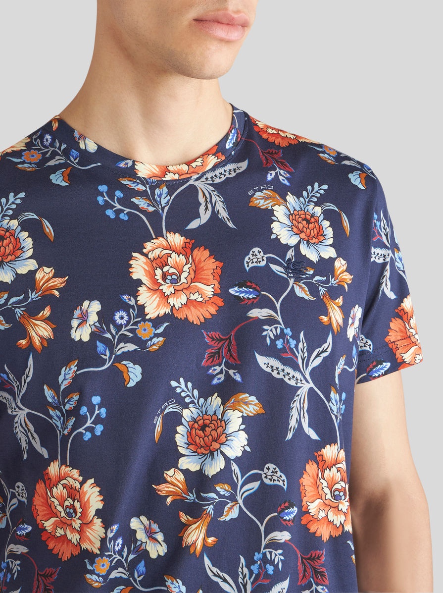 FLORAL-PRINT T-SHIRT WITH LOGO - 3