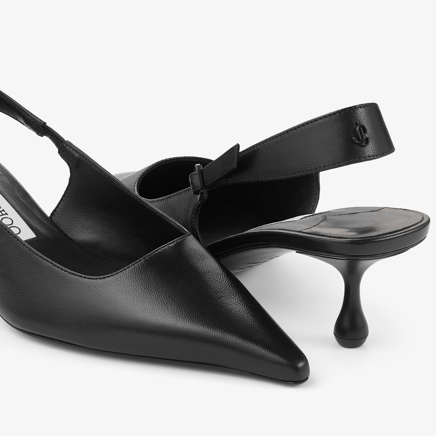 Amel 50
Black Nappa Leather Sling Back Pumps - 3
