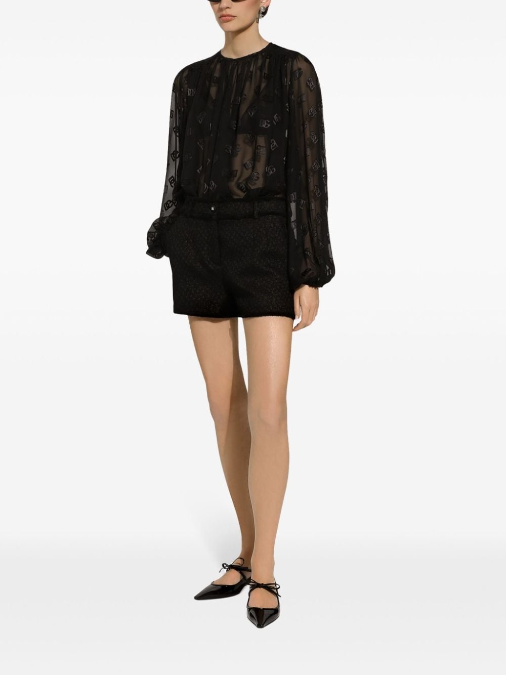 frayed detailing tailored shorts - 2