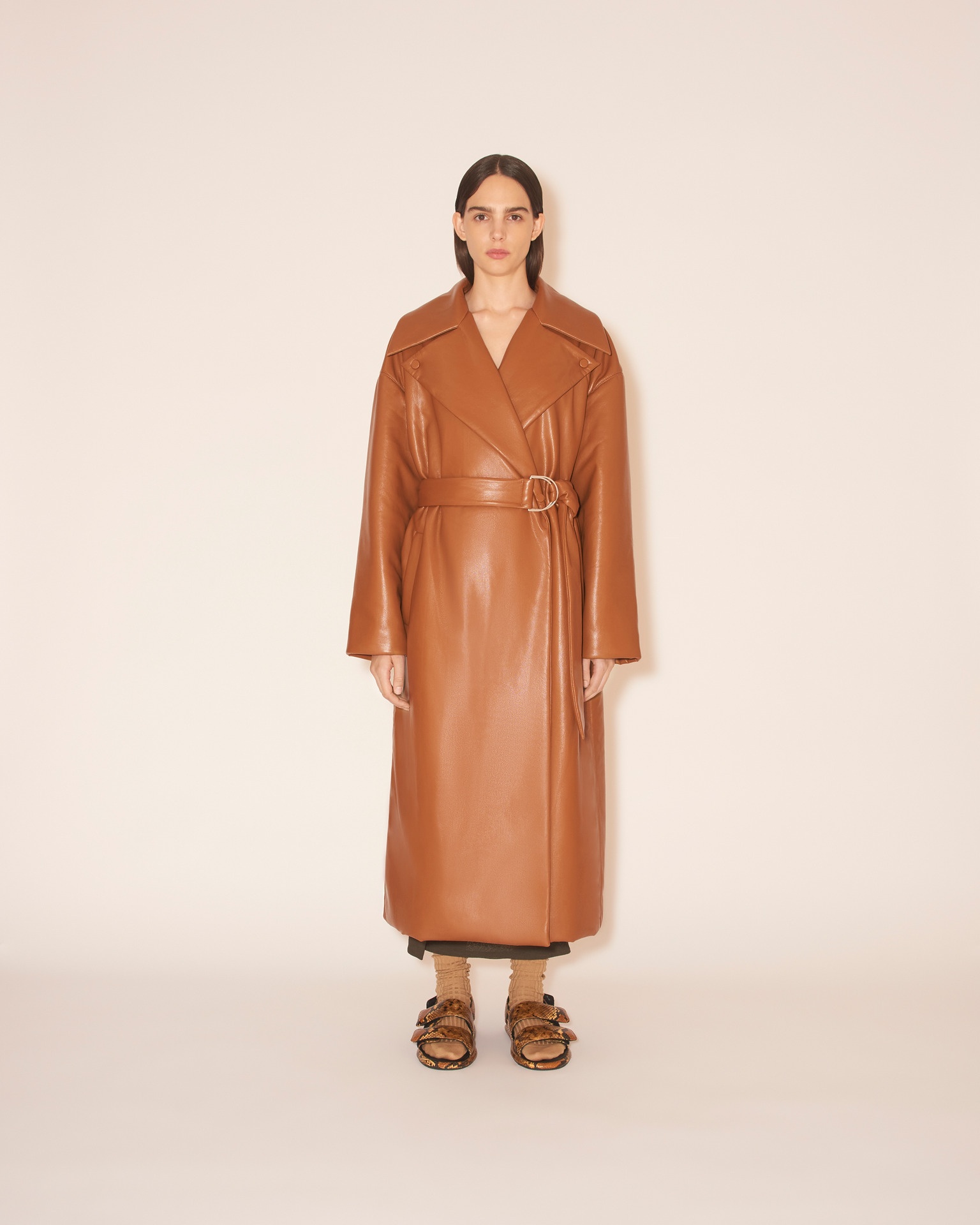 LIANO - OKOBOR™ alt-leather coat - Black - 3