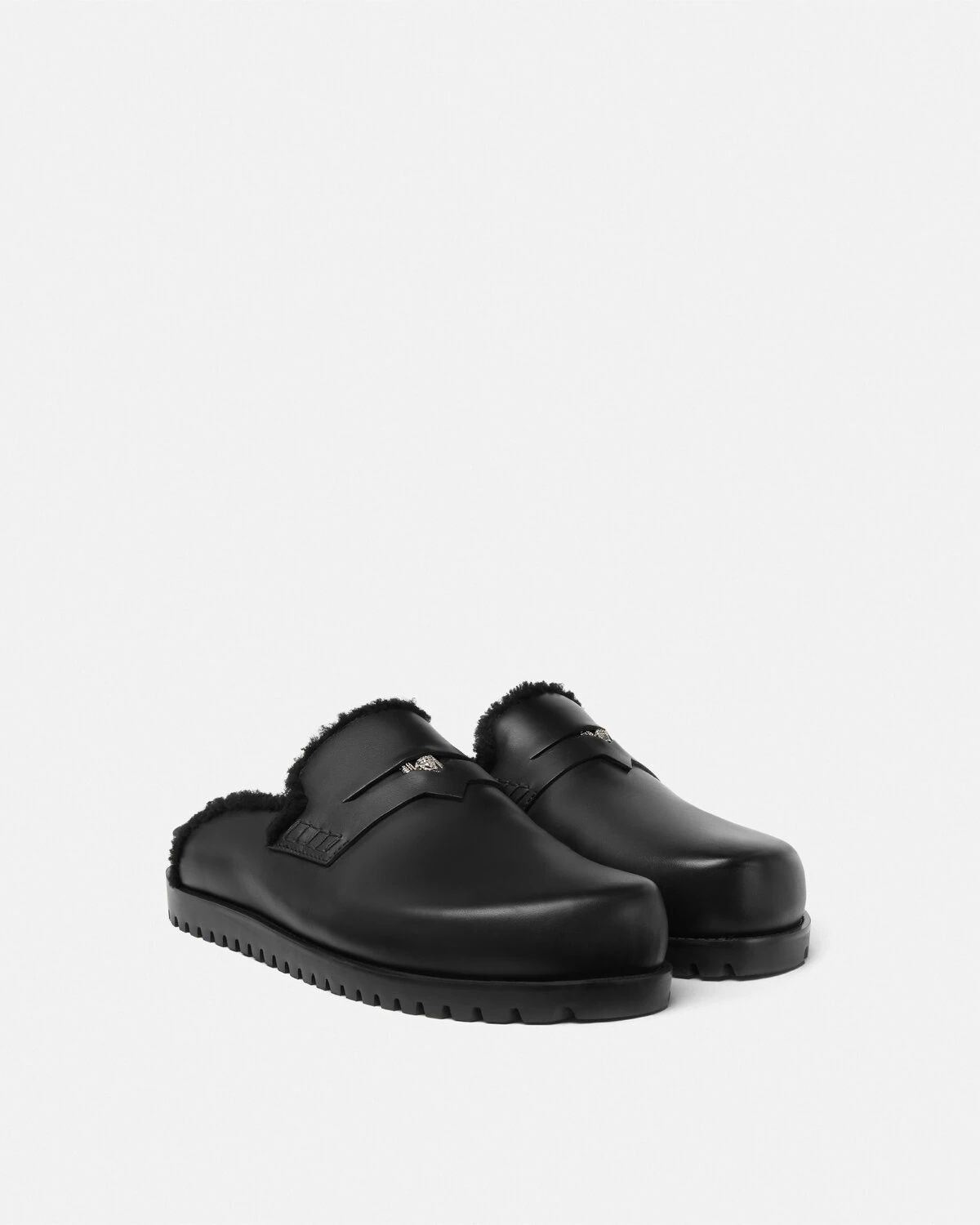 Shearling Medusa Mules - 2