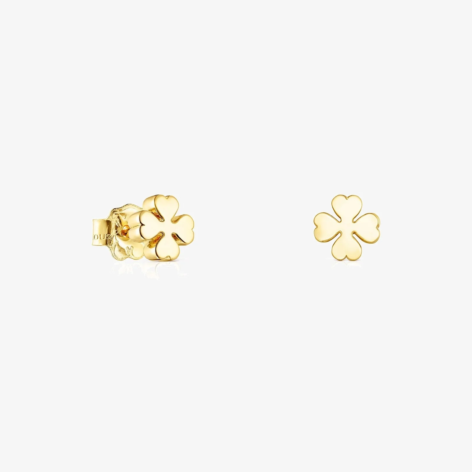 18K solid gold TOUS Good Vibes clover Earrings - 1