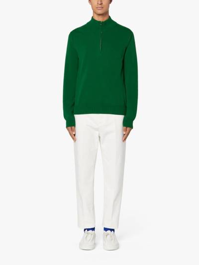Mackintosh IN AND OUT GREEN WOOL SWEATER | GKM-203 outlook